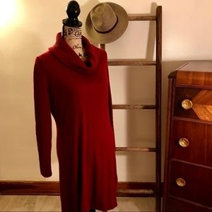 Athleta burgundy turtleneck dress. Size XL.